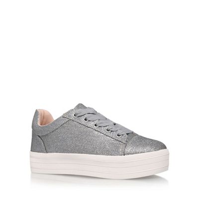 Carvela Silver 'Lupo' flat lace up sneakers